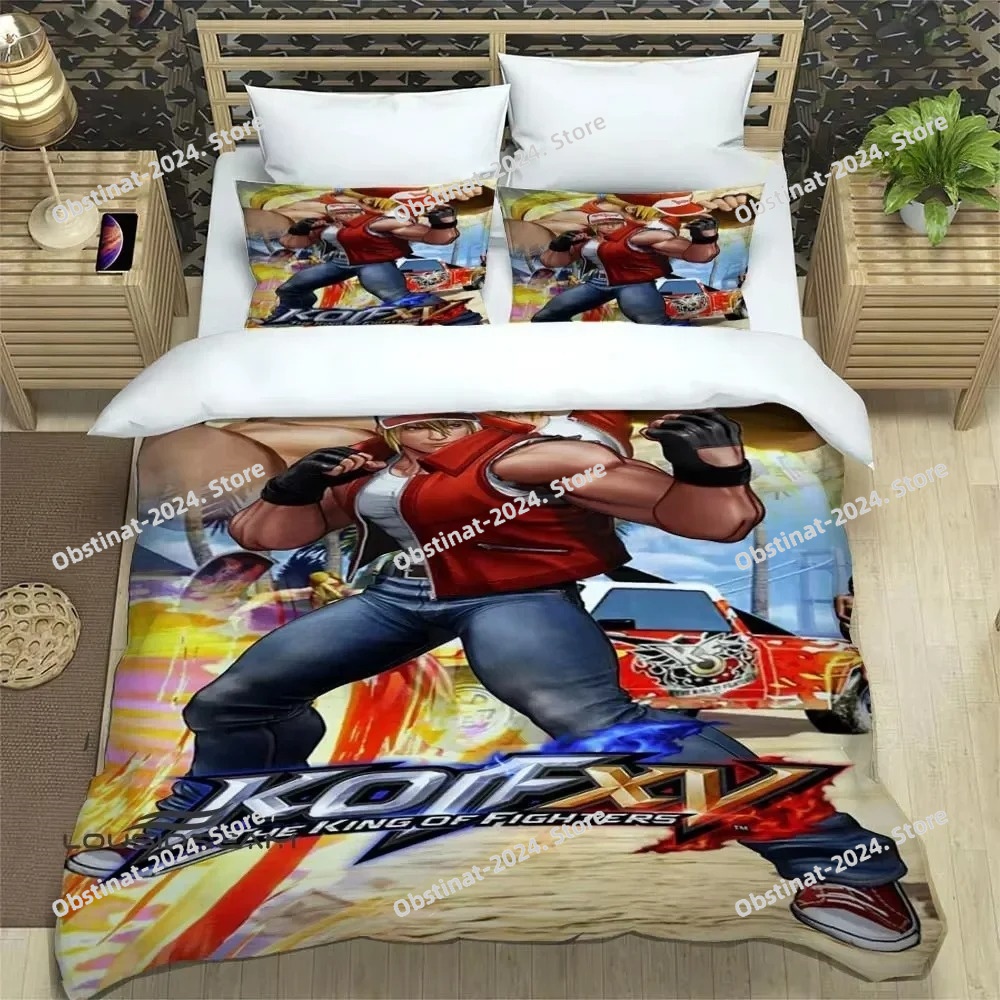 3D Printing Quilting - KOF Game Мультфильмы 3D Комплект постельного