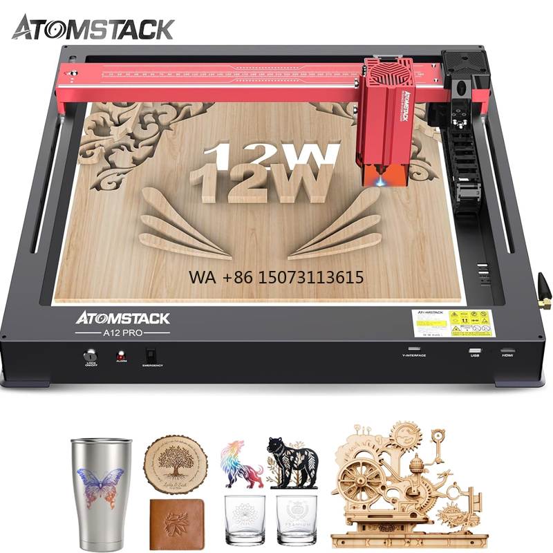 Atomstack A12 X12 Pro 50 Вт Wi – обзор и цена 3D Printing Laser Cutting